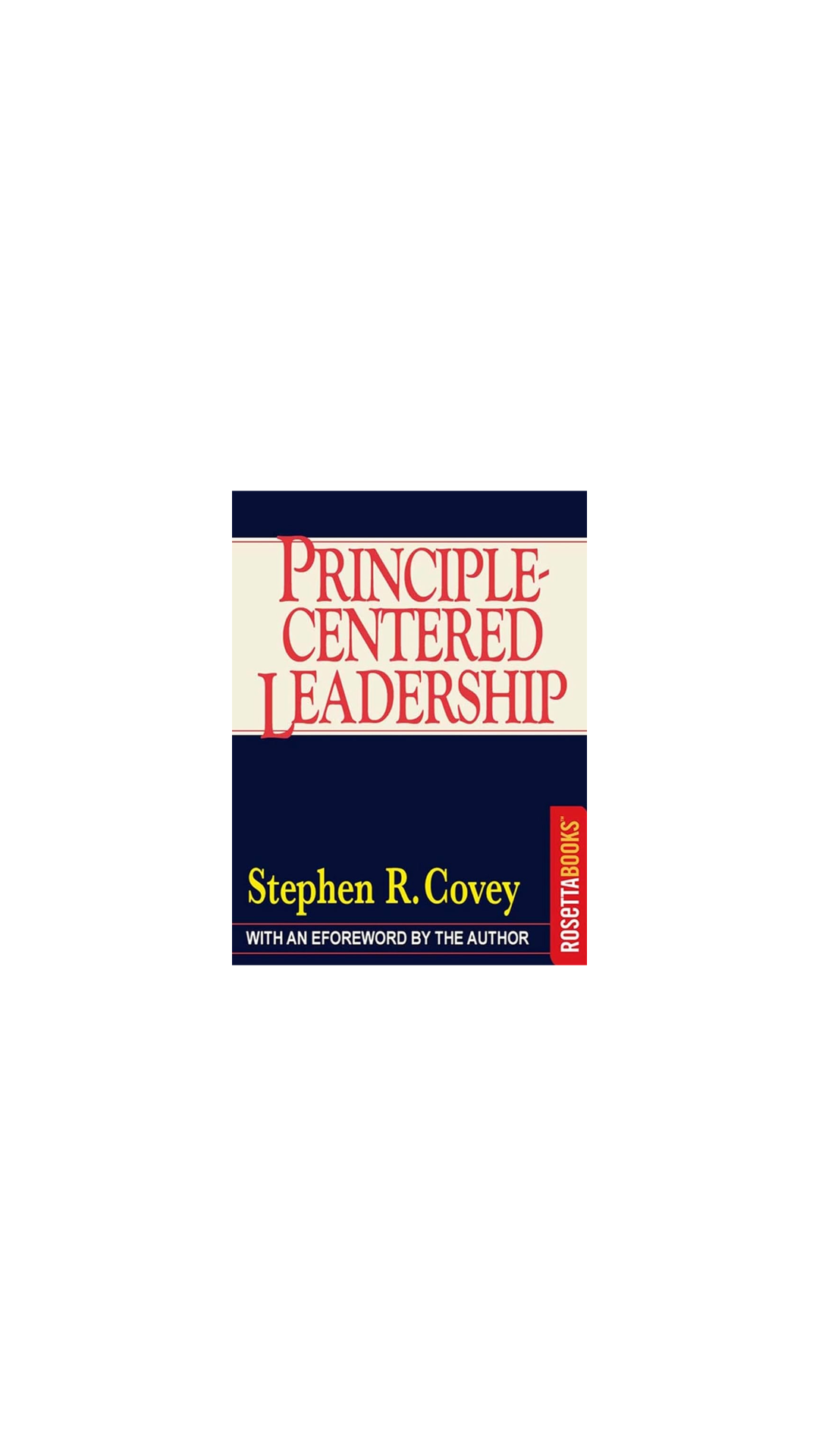 Principle Centered Leadership cover