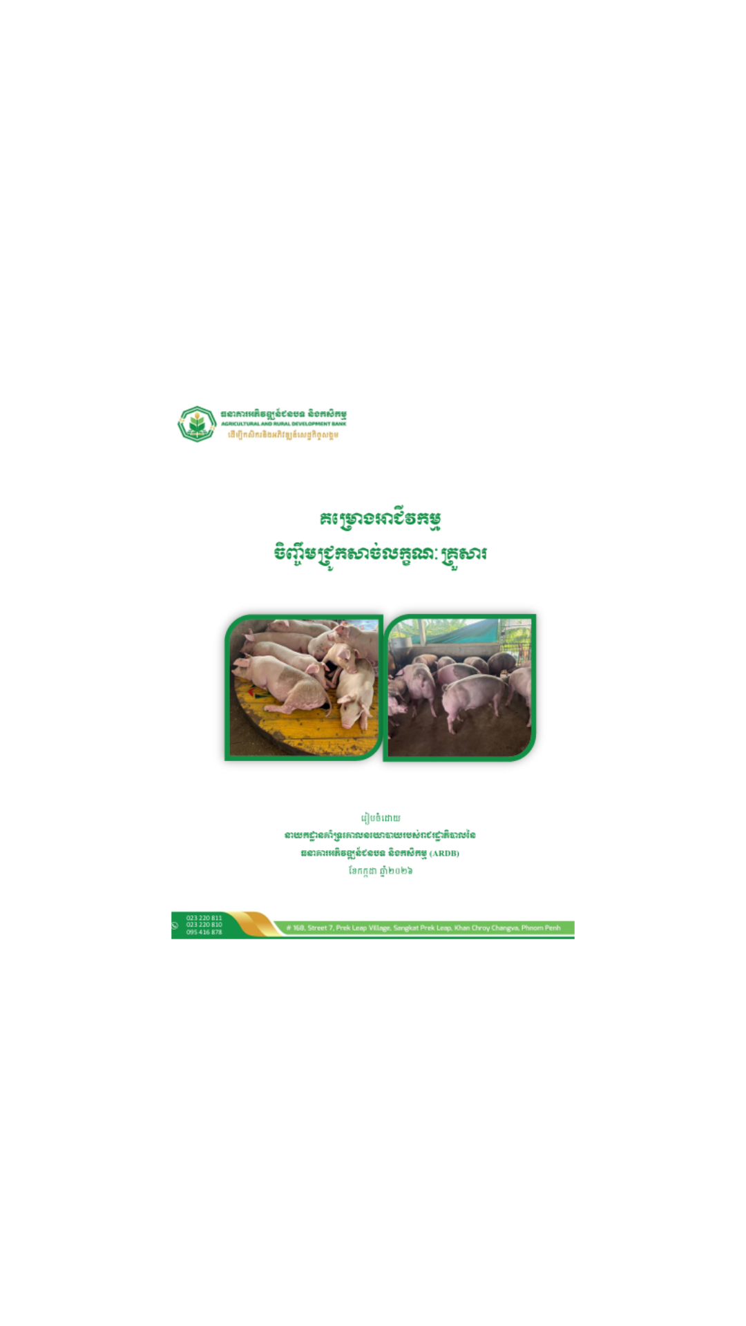គម្រោងអាជីវកម្មចិញ្ចឹមជ្រូកសាច់ cover